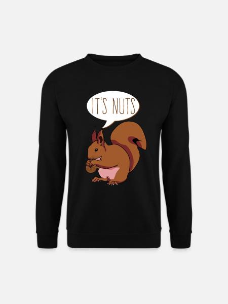 Eichhörnchen It's Nuts Squirrel - Unisex Pullover - Schwarz