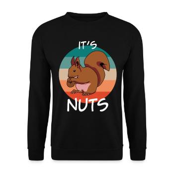 Eichhörnchen Retro Squirrel - Unisex Sweatshirt - black - Front - Alina (178cm) & Michal (187cm)