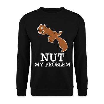 Écrou d’écureuil mon problème - Sweat-shirt Unisexe - noir - Devant - Alina (178cm) & Michal (187cm)