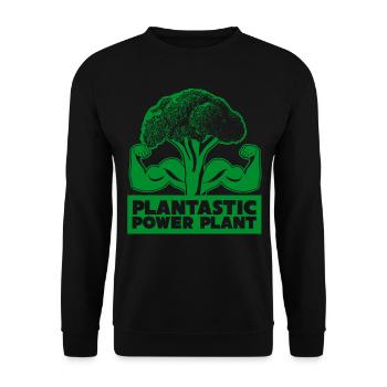 Veganer Brokkoli Bodybuilding Vegan - Unisex Pullover - Schwarz - Vorne - Alina (178cm) & Michal (187cm)