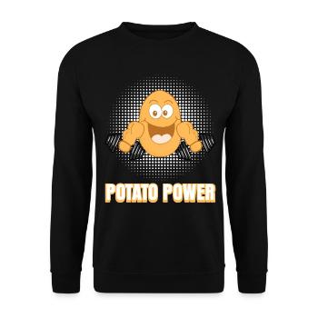 Vegan Potato Bodybuilding Vegan - Unisex Sweatshirt - black - Front - Alina (178cm) & Michal (187cm)