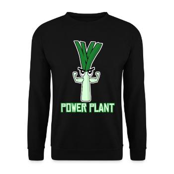 Vegan Leek Bodybuilding Vegan - Unisex Sweatshirt - black - Front - Alina (178cm) & Michal (187cm)