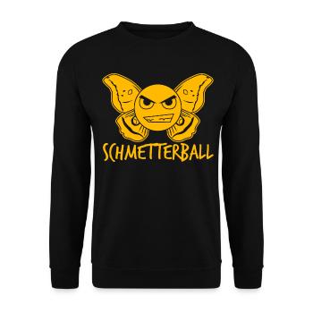 Tischtennis Schmetterball Schmetterling - Unisex Pullover - Schwarz - Vorne - Alina (178cm) & Michal (187cm)