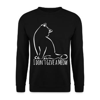 Domestic Cat - Unisex Sweatshirt - black - Front - Alina (178cm) & Michal (187cm)