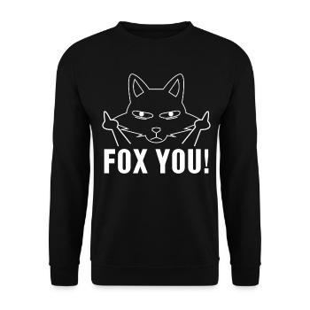 Fuchs lustige Füchse - Unisex Pullover - Schwarz - Vorne - Alina (178cm) & Michal (187cm)
