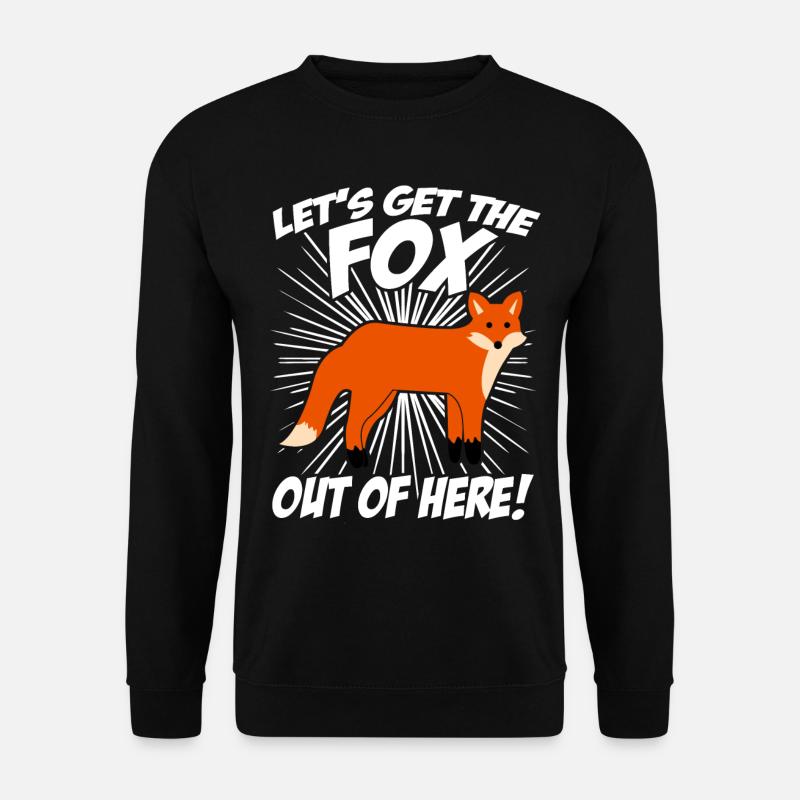 Fox Saying Joke Foxes - Unisex Sweatshirt - black