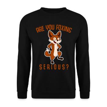 Fox funny joke foxes - Unisex Sweatshirt - black - Front - Alina (178cm) & Michal (187cm)