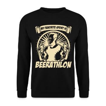 Boire de la bière - Sweat-shirt Unisexe - noir - Devant - Alina (178cm) & Michal (187cm)