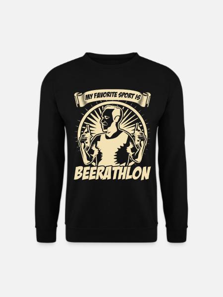 Drinking beer - Unisex Sweatshirt - black