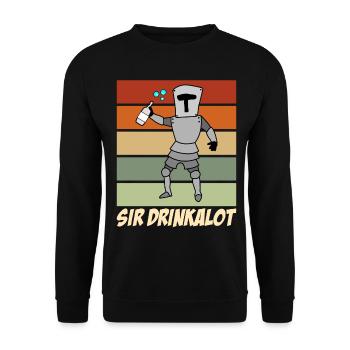Chevalier vampire buveur de bière Schnaps - Sweat-shirt Unisexe - noir - Devant - Alina (178cm) & Michal (187cm)