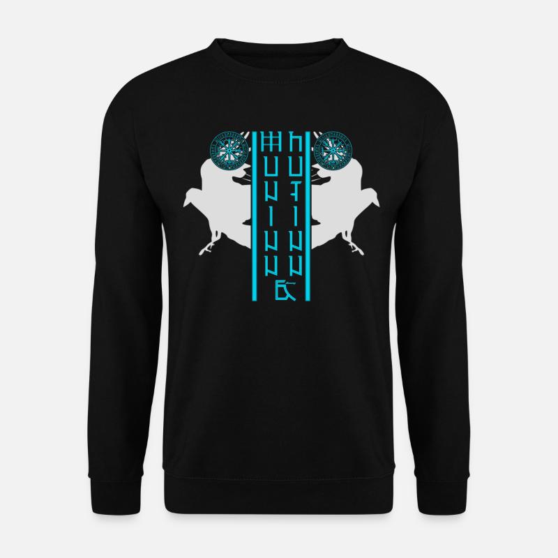 Vegvisir Raben Valhalla Wikinger - Unisex Pullover - Schwarz