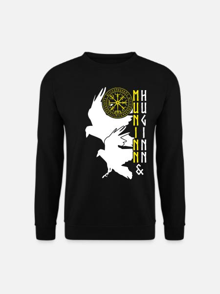 Rabe Vegvisir Wikinger Raben - Unisex Pullover - Schwarz