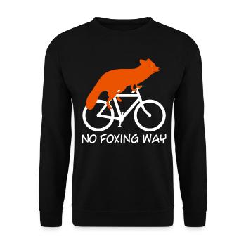 Fox Bicycle Foxes - Unisex Sweatshirt - black - Front - Alina (178cm) & Michal (187cm)
