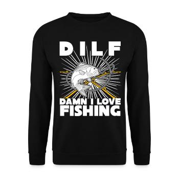 Pêcheur à la ligne Pêche Pêcheur Ange Pêche - Sweat-shirt Unisexe - noir - Devant - Alina (178cm) & Michal (187cm)
