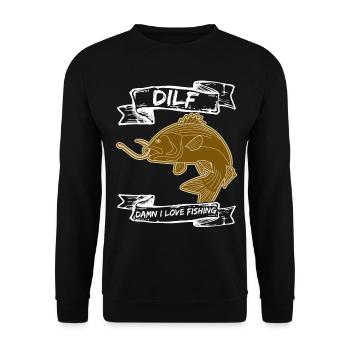Pêche Pêcheur Pêche Hameçon Pêcheur Ange - Sweat-shirt Unisexe - noir - Devant - Alina (178cm) & Michal (187cm)