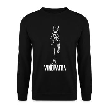 Wine Party Alcool Verre à vin Boire - Sweat-shirt Unisexe - noir - Devant - Alina (178cm) & Michal (187cm)