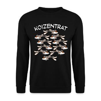 Koi Konzentrat Karpfen Koizentrat Kois - Unisex Pullover - Schwarz - Vorne - Alina (178cm) & Michal (187cm)