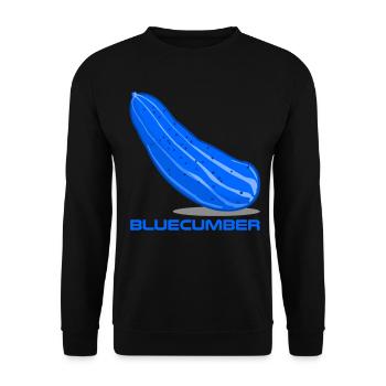 Blaue Gurke Bluecumber Gurken - Unisex Pullover - Schwarz - Vorne - Alina (178cm) & Michal (187cm)