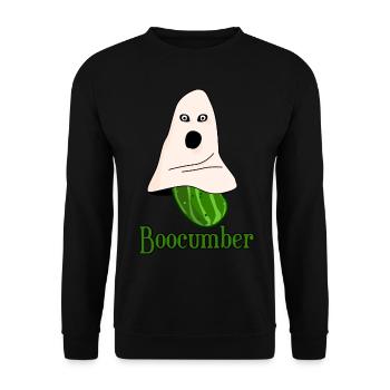 Gurken Gespenst Boocumber Gurke - Unisex Pullover - Schwarz - Vorne - Alina (178cm) & Michal (187cm)