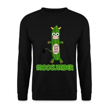 Gurken Kuh Moocumber Gurke - Unisex Pullover - Schwarz - Vorne - Alina (178cm) & Michal (187cm)
