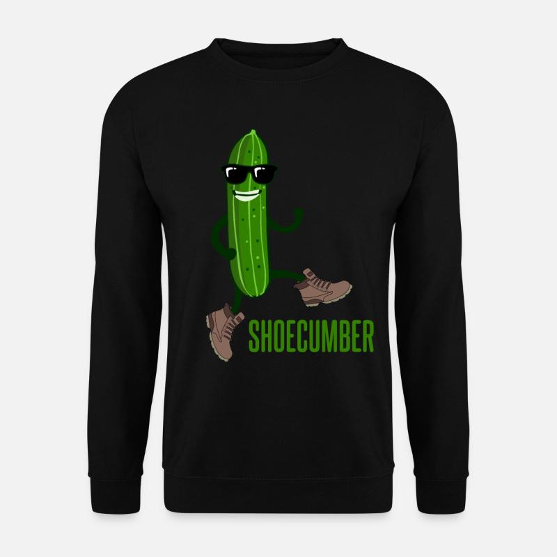 Gurke mit Schuhen Shoecumber Gurken - Unisex Pullover - Schwarz