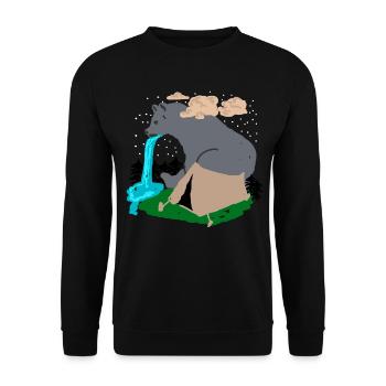 Randonnée en plein air Camping Ours Trekking - Sweat-shirt Unisexe - noir - Devant - Alina (178cm) & Michal (187cm)