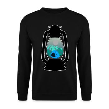 Randonnée Camping Lampe Lanterne Trekking - Sweat-shirt Unisexe - noir - Devant - Alina (178cm) & Michal (187cm)