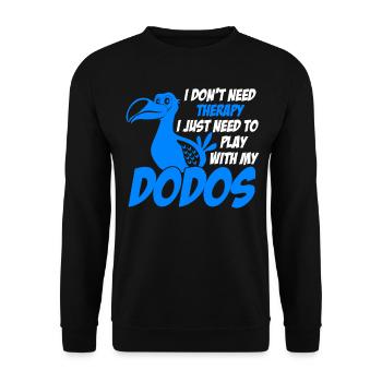 Dodo Dodos - Unisex Sweatshirt - black - Front - Alina (178cm) & Michal (187cm)