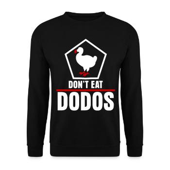 Dodo Vegan Veganer Dodos - Sweat-shirt Unisexe - noir - Devant - Alina (178cm) & Michal (187cm)