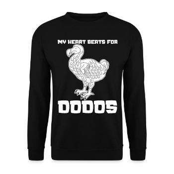 Dodo Veganer Vegan Dodos - Sweat-shirt Unisexe - noir - Devant - Alina (178cm) & Michal (187cm)