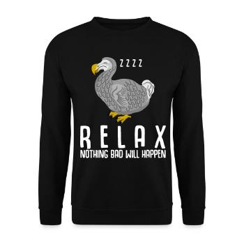 Dodo sleeps dodos - Unisex Sweatshirt - black - Front - Alina (178cm) & Michal (187cm)