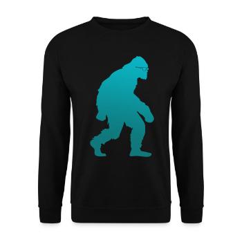 Bigfoot Sasquatch mit Sonnenbrille - Unisex Pullover - Schwarz - Vorne - Alina (178cm) & Michal (187cm)