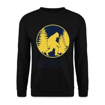 Bigfoot Sasquatch - Unisex Pullover - Schwarz - Vorne - Alina (178cm) & Michal (187cm)