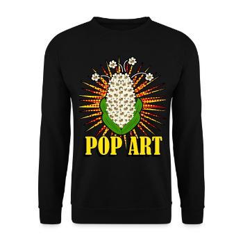 Popcorn Pop Art - Unisex Sweatshirt - black - Front - Alina (178cm) & Michal (187cm)