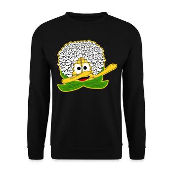 Corn Dab Dabbing Popcorn - Unisex Sweatshirt - black - Front - Alina (178cm) & Michal (187cm)