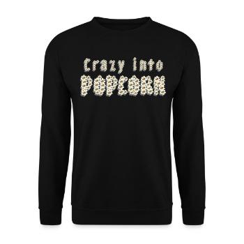 Crazy into Popcorn - Unisex Sweatshirt - black - Front - Alina (178cm) & Michal (187cm)