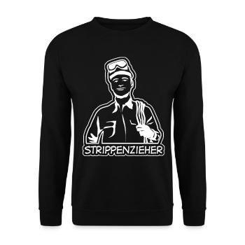 Elektriker Elektroniker Elektromeister - Unisex Pullover - Schwarz - Vorne - Alina (178cm) & Michal (187cm)