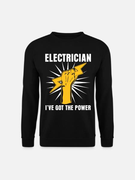 Elektriker Strom Elektroinstallateur - Unisex Pullover - Schwarz