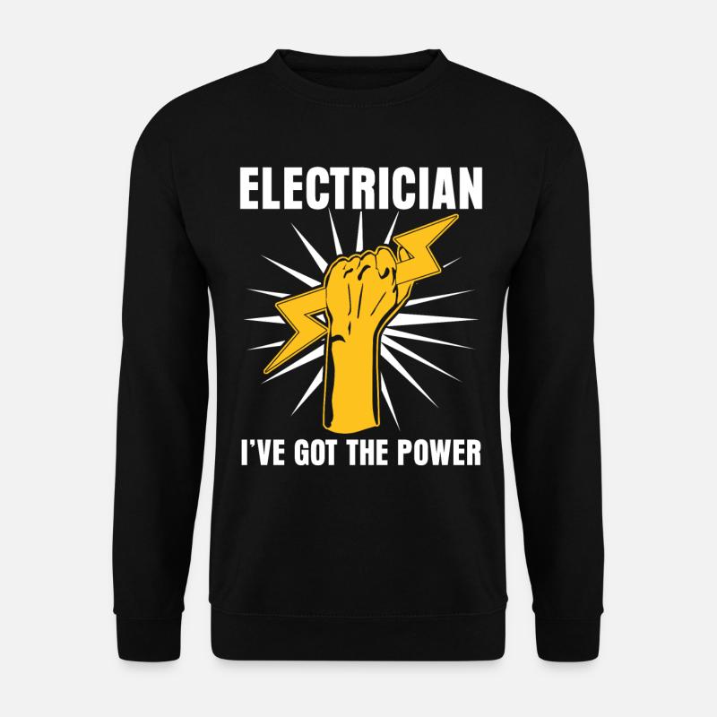 Elektriker Strom Elektroinstallateur - Unisex Pullover - Schwarz