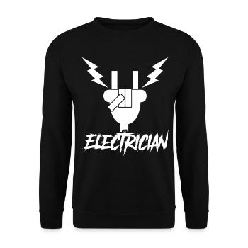 Electrician Electrician - Unisex Sweatshirt - black - Front - Alina (178cm) & Michal (187cm)