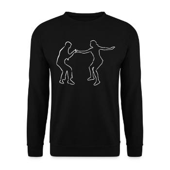Boogie Woogie Tanzen - Unisex Pullover - Schwarz - Vorne - Alina (178cm) & Michal (187cm)