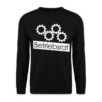 Betriebsrat Zahnräder Betriebsrätin - Unisex Pullover - Schwarz - Vorne - Alina (178cm) & Michal (187cm)