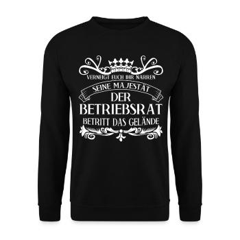 Betriebsrat Gewerkschaft Betriebsrätin - Unisex Pullover - Schwarz - Vorne - Alina (178cm) & Michal (187cm)
