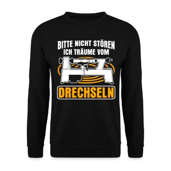 Drechsler Tischler Schreiner Drechseln - Unisex Pullover - Schwarz - Vorne - Alina (178cm) & Michal (187cm)