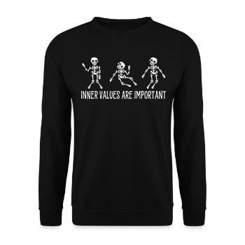 Squelette radiographique Radiologie - Sweat-shirt Unisexe - noir - Devant - Alina (178cm) & Michal (187cm)