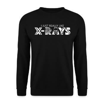 Radiologie Röntgenbild Röntgen Radiologe - Unisex Pullover - Schwarz - Vorne - Alina (178cm) & Michal (187cm)