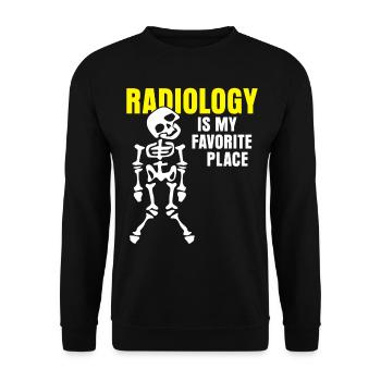 Röntgen Röntgenbild Radiologe Radiologie - Unisex Pullover - Schwarz - Vorne - Alina (178cm) & Michal (187cm)