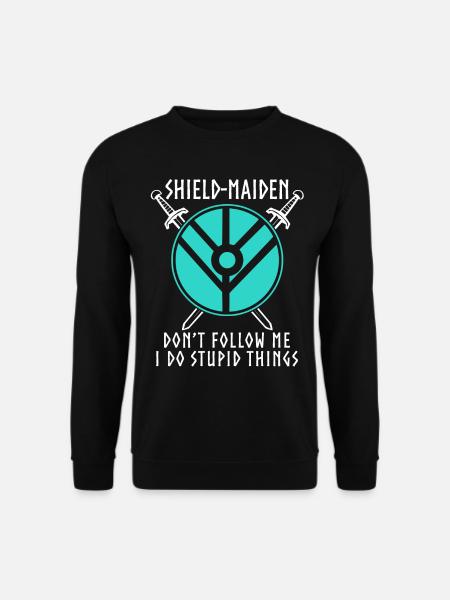 Shield Maiden funny Vikings - Unisex Sweatshirt - black