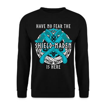 Shield Maiden - Unisex Sweatshirt - black - Front - Alina (178cm) & Michal (187cm)
