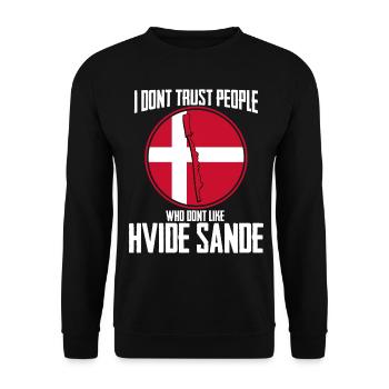Hvide Sande Dänemark Holmsland Klit - Unisex Pullover - Schwarz - Vorne - Alina (178cm) & Michal (187cm)